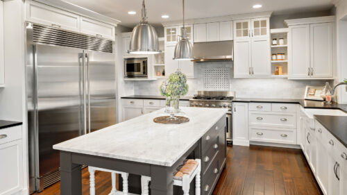 kitchen interiors with white cabinets and countertops installed forestville ca